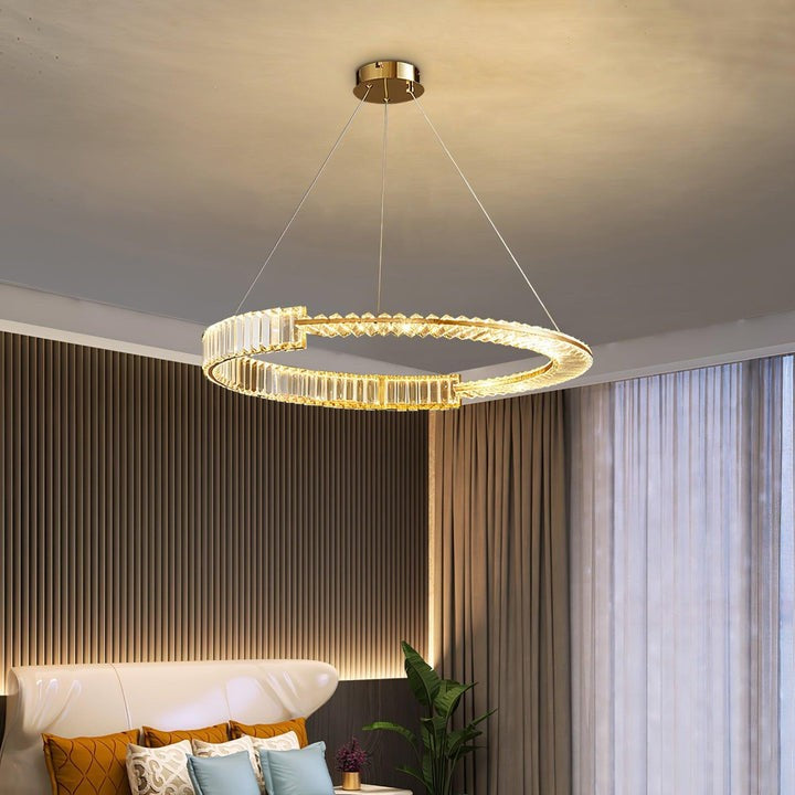 LED Crystal Chandelier with Stainless Steel Frame