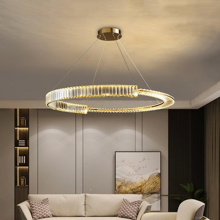 LED Crystal Chandelier with Stainless Steel Frame