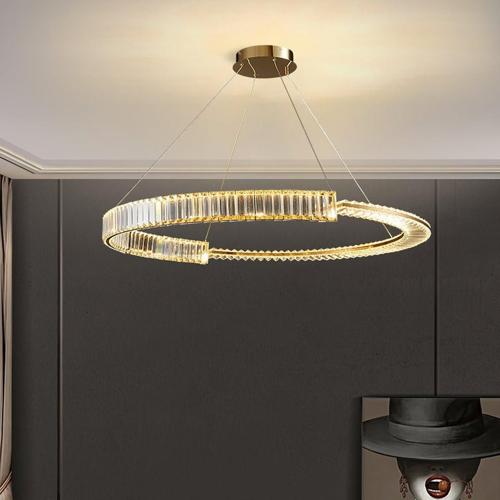 LED Crystal Chandelier with Stainless Steel Frame