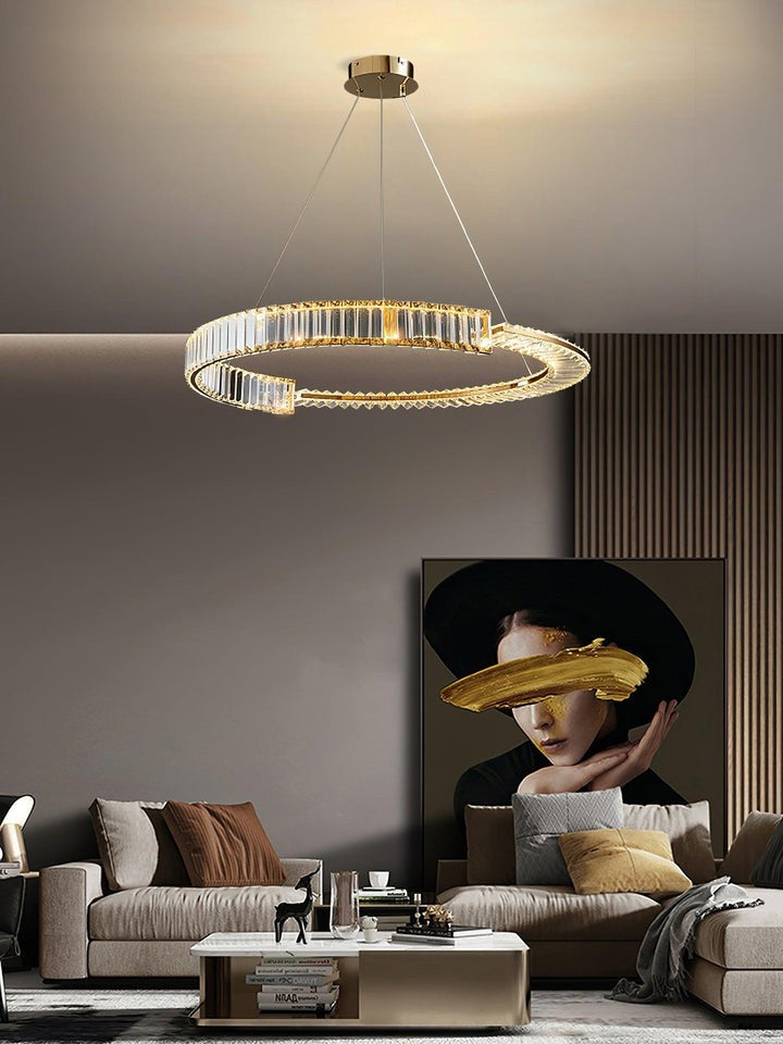 LED Crystal Chandelier with Stainless Steel Frame
