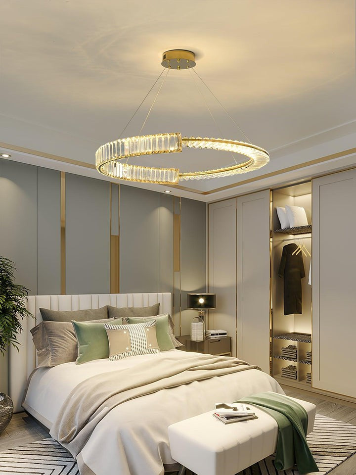 LED Crystal Chandelier with Stainless Steel Frame