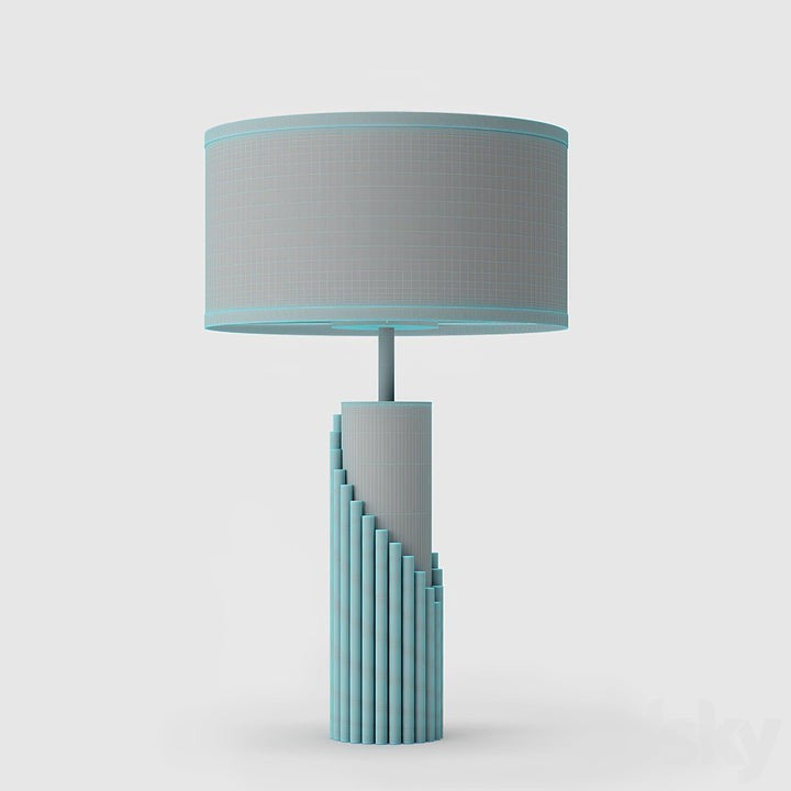 Minimalist White Marble Table Lamp with Gold Brass Accents
