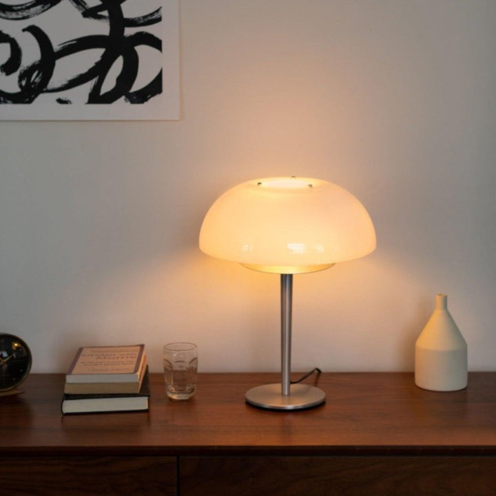 Modern Aluminum & Glass Table Lamp