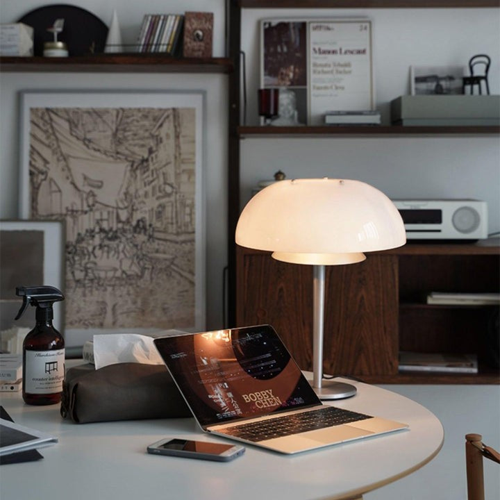 Modern Aluminum & Glass Table Lamp