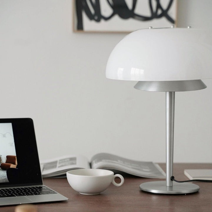 Modern Aluminum & Glass Table Lamp