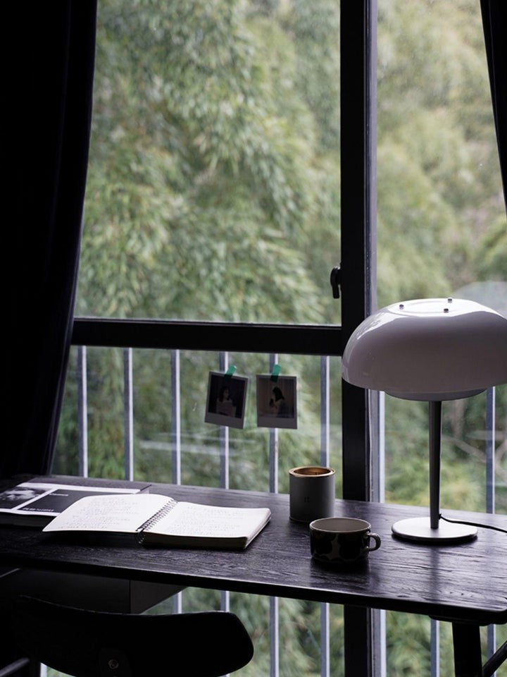Modern Aluminum & Glass Table Lamp