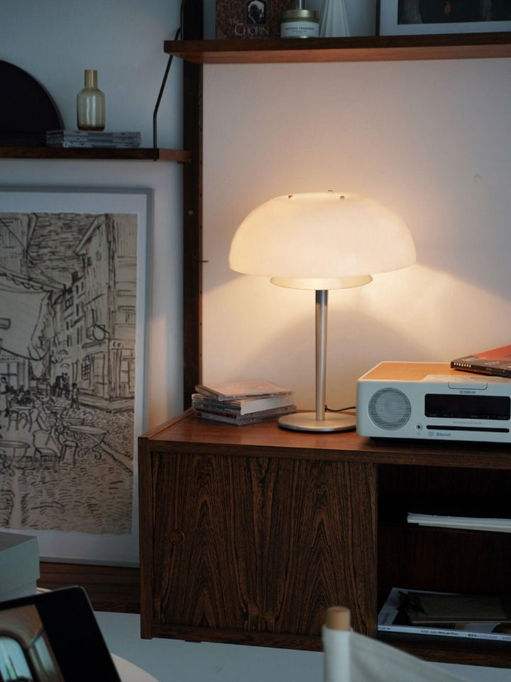 Modern Aluminum & Glass Table Lamp