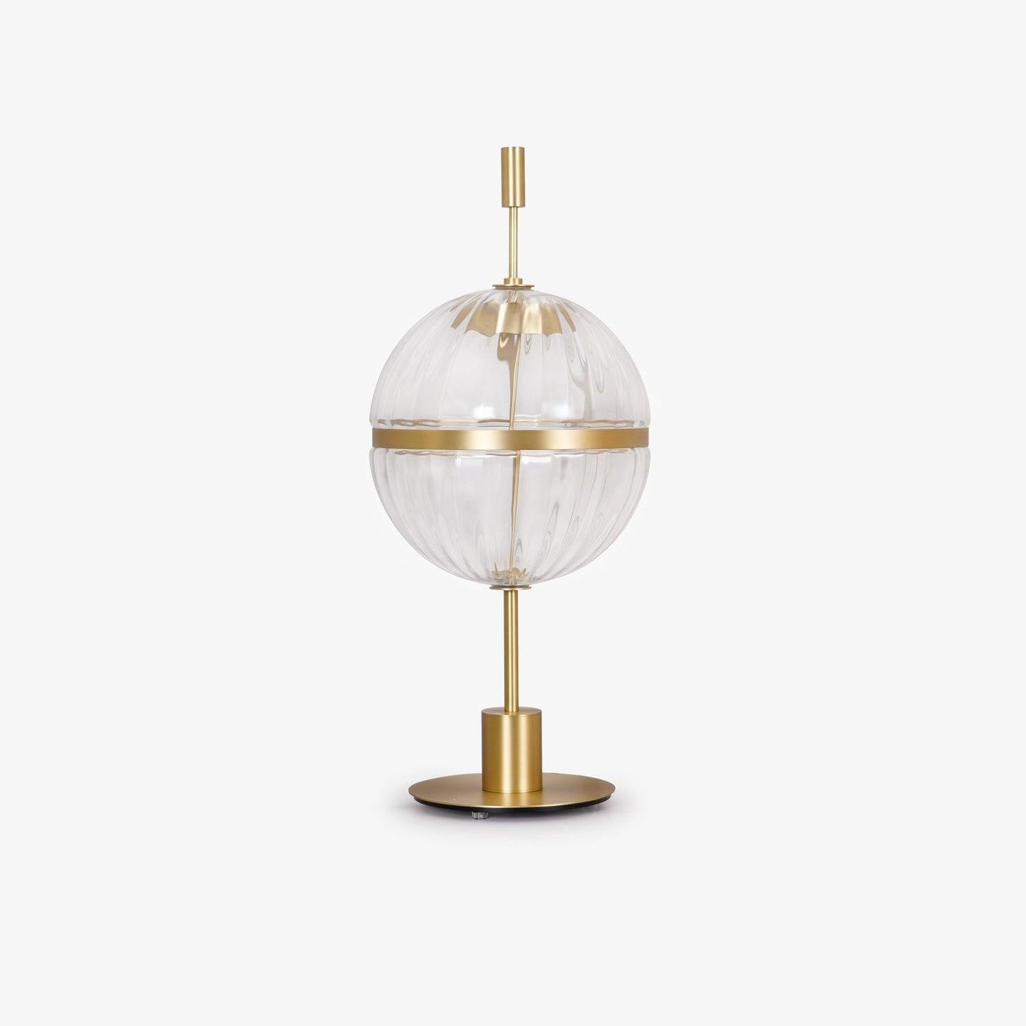 Modern Fluted Cylinder Glass LED Table Lamp