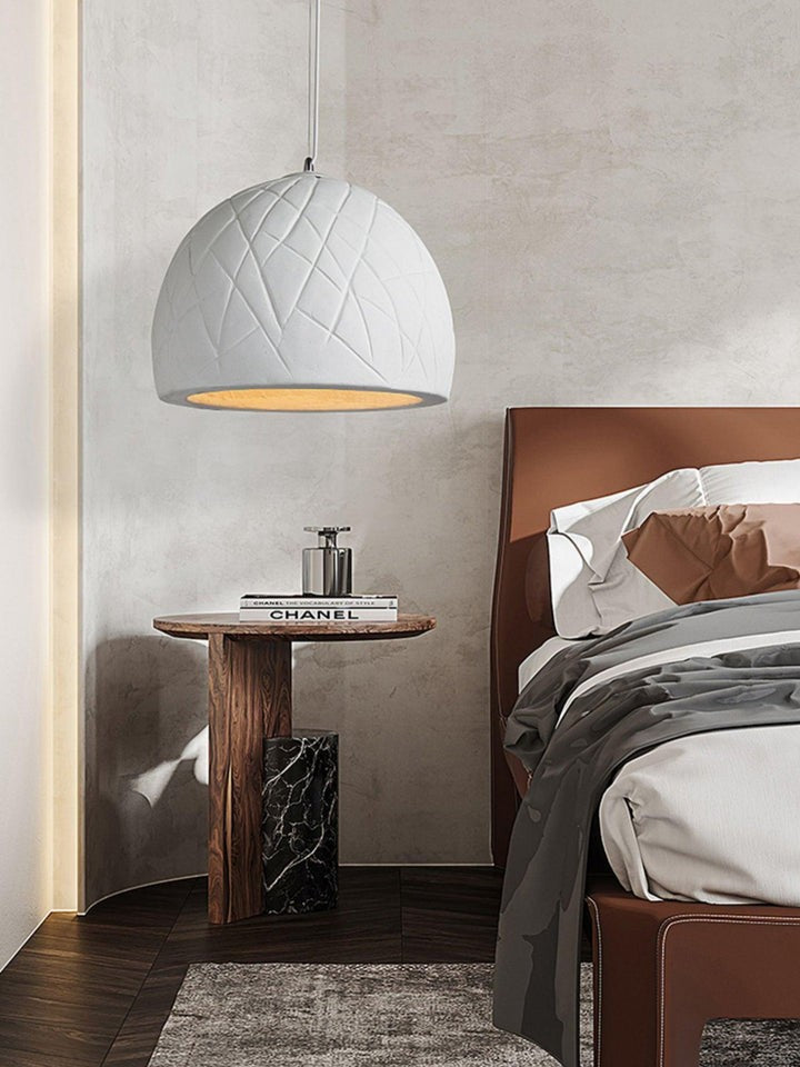 Organic White Clay Pendant Ceiling Light