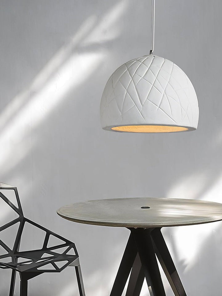 Organic White Clay Pendant Ceiling Light