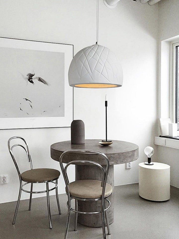 Organic White Clay Pendant Ceiling Light
