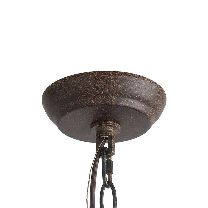 Rustic 5-Light Farmhouse Candlestick Chandelier - Distressed Wood & Metal