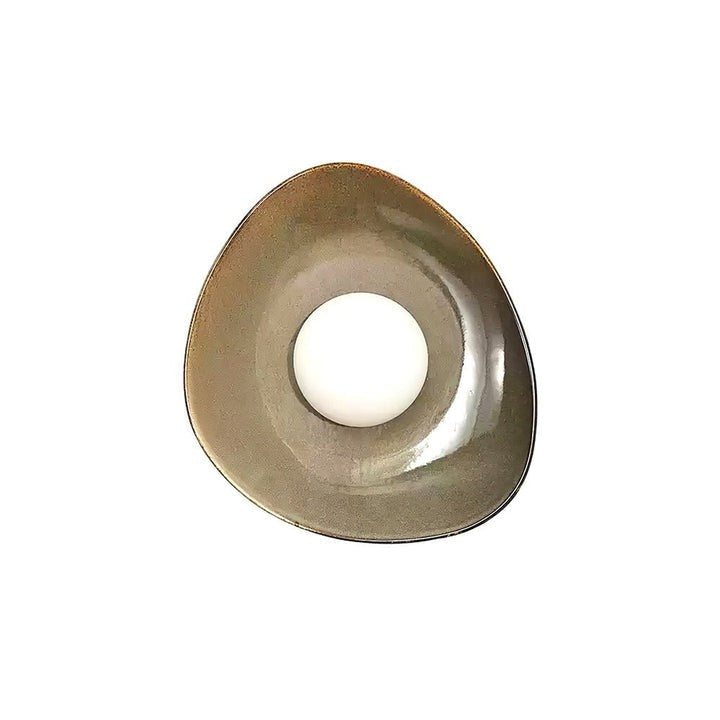 Stone-Inspired Ceramic Disc LED Wall Sconce