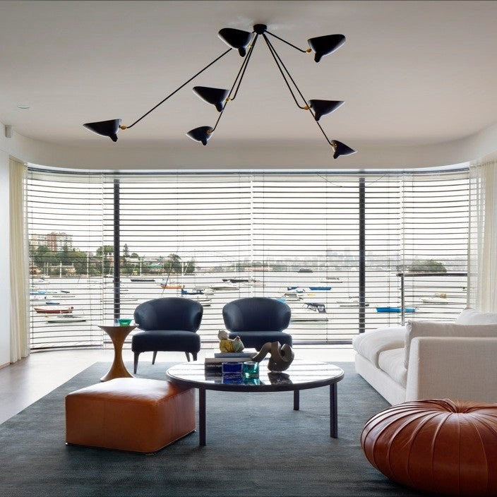 Three-Arm Sculptural Ceiling Light (Model B)