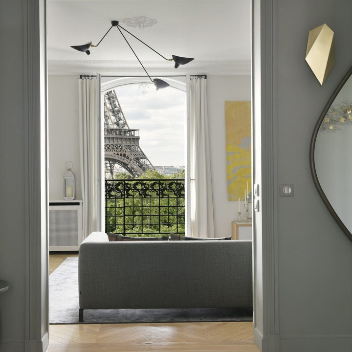 Three-Arm Sculptural Ceiling Light (Model B)