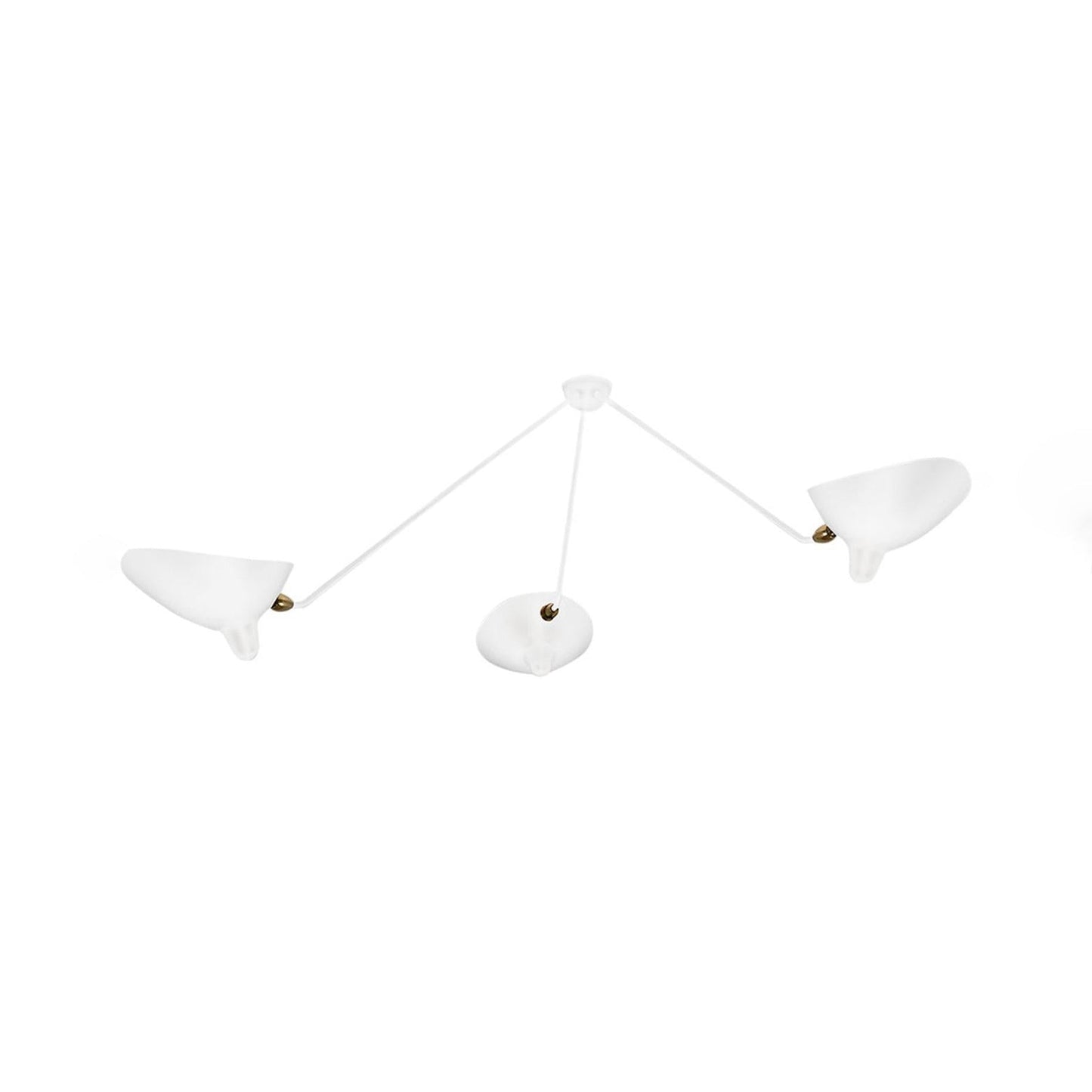 Three-Arm Sculptural Ceiling Light (Model B)