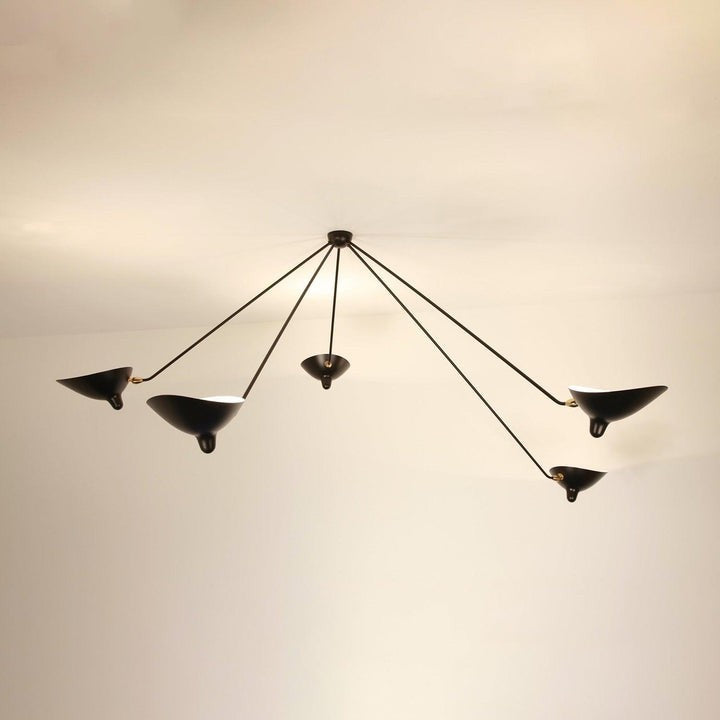 Three-Arm Sculptural Ceiling Light (Model B)