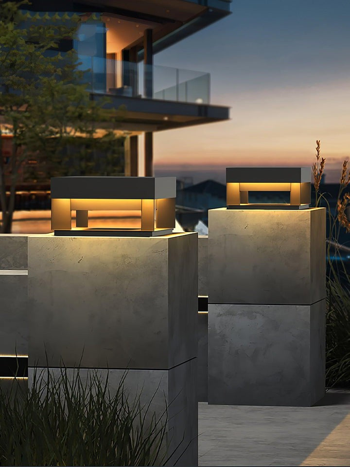 Waterproof Black LED Outdoor Post Light