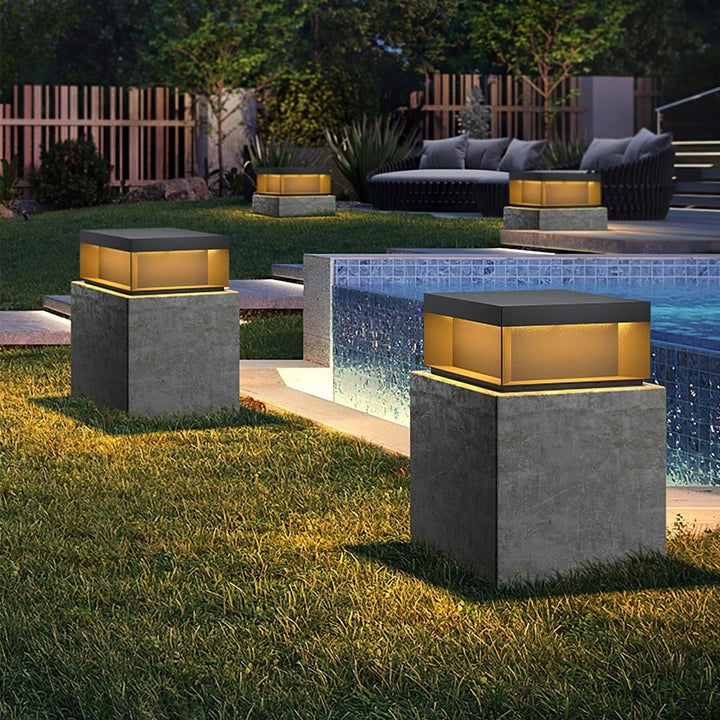 Waterproof Black LED Outdoor Post Light