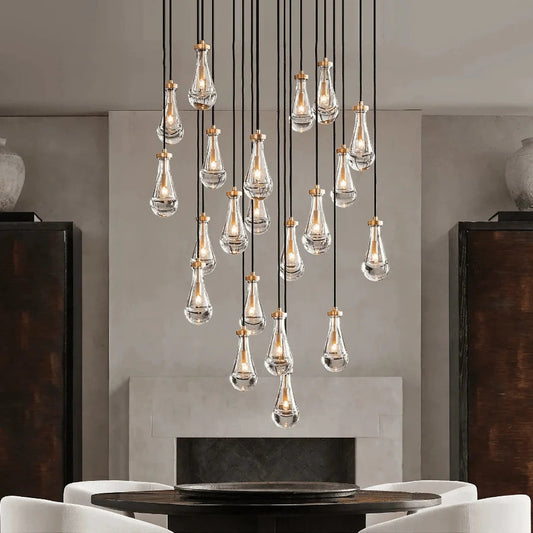Modern Raindrop Chandelier for Foyer & Staircase
