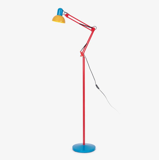 Adjustable Color-Block LED Floor Lamp for Workspace