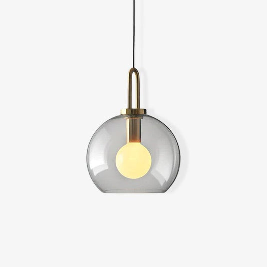 Adjustable Glass Pendant Light in Copper – LED & Edison Compatible