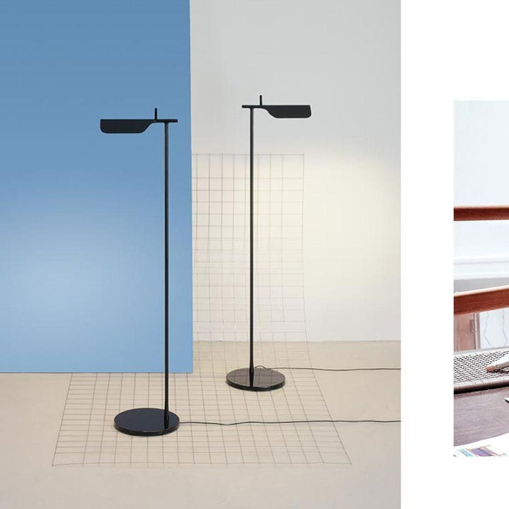 Adjustable Pivot LED Floor Lamp with Disc Base