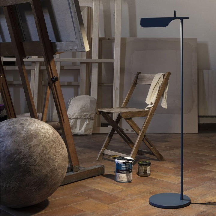 Adjustable Pivot LED Floor Lamp with Disc Base
