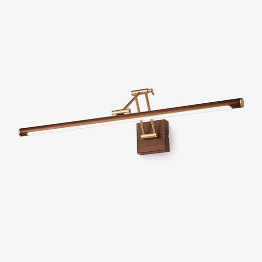 Adjustable Walnut Finish Linear LED Wall Light