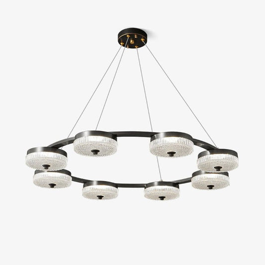Celestial LED Ring Chandelier – Orion-Inspired Modern Fixture