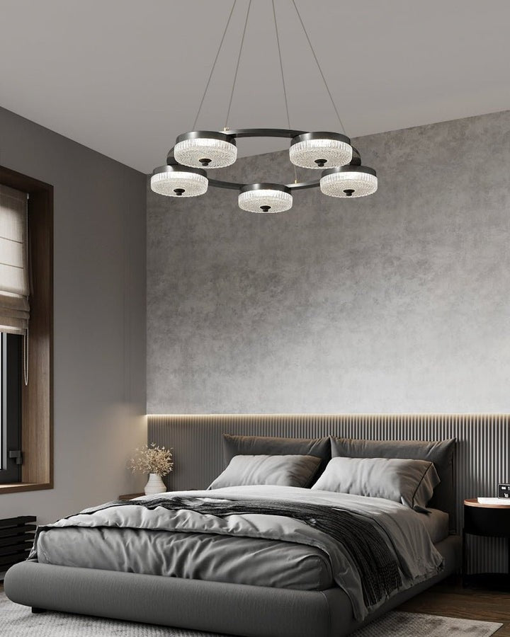 Celestial LED Ring Chandelier – Orion-Inspired Modern Fixture