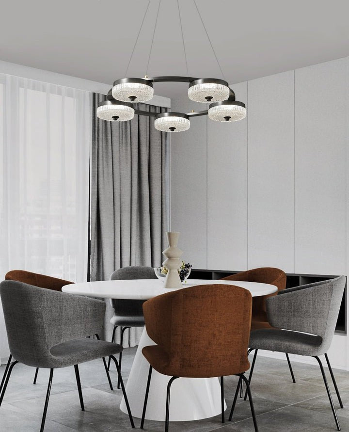 Celestial LED Ring Chandelier – Orion-Inspired Modern Fixture