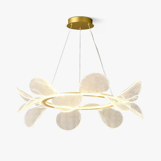 Delicate Acrylic Flower LED Chandelier – Modern Pendant Light