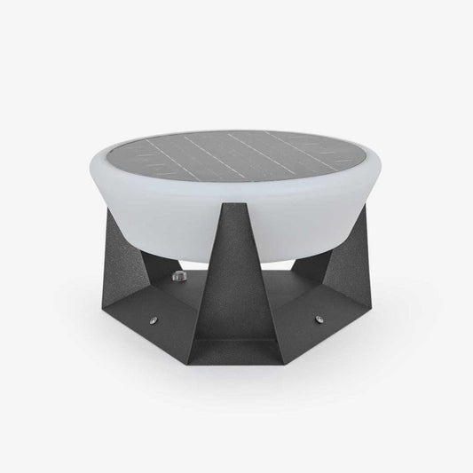 Geometric Solar-Powered Outdoor Lamp