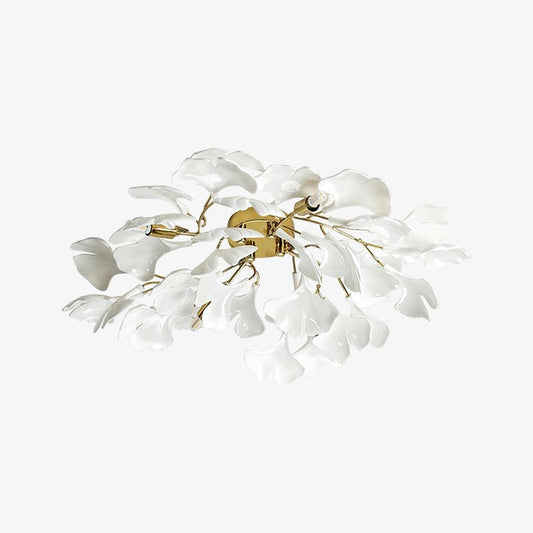 Gingko Leaf-Inspired Flush Mount Ceiling Light