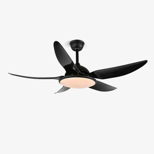 Gloss Black LED Ceiling Fan Light with Reversible Motor