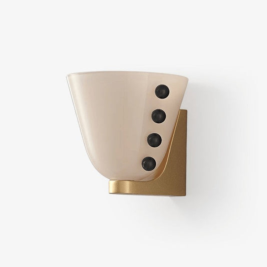 Matte Gold Glass Sphere Wall Sconce – 5.5" x 5.1"