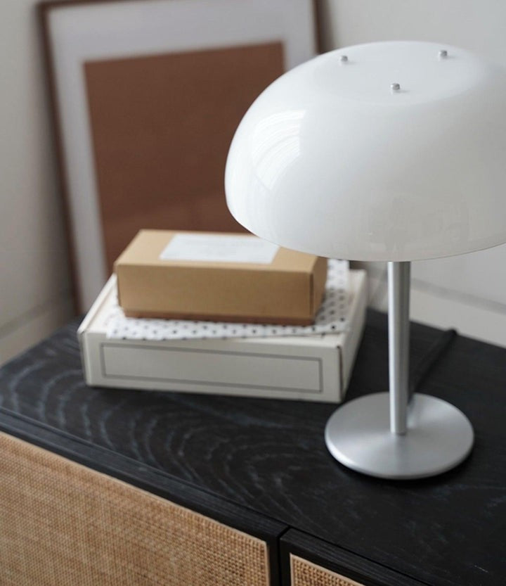 Modern Aluminum & Glass Table Lamp