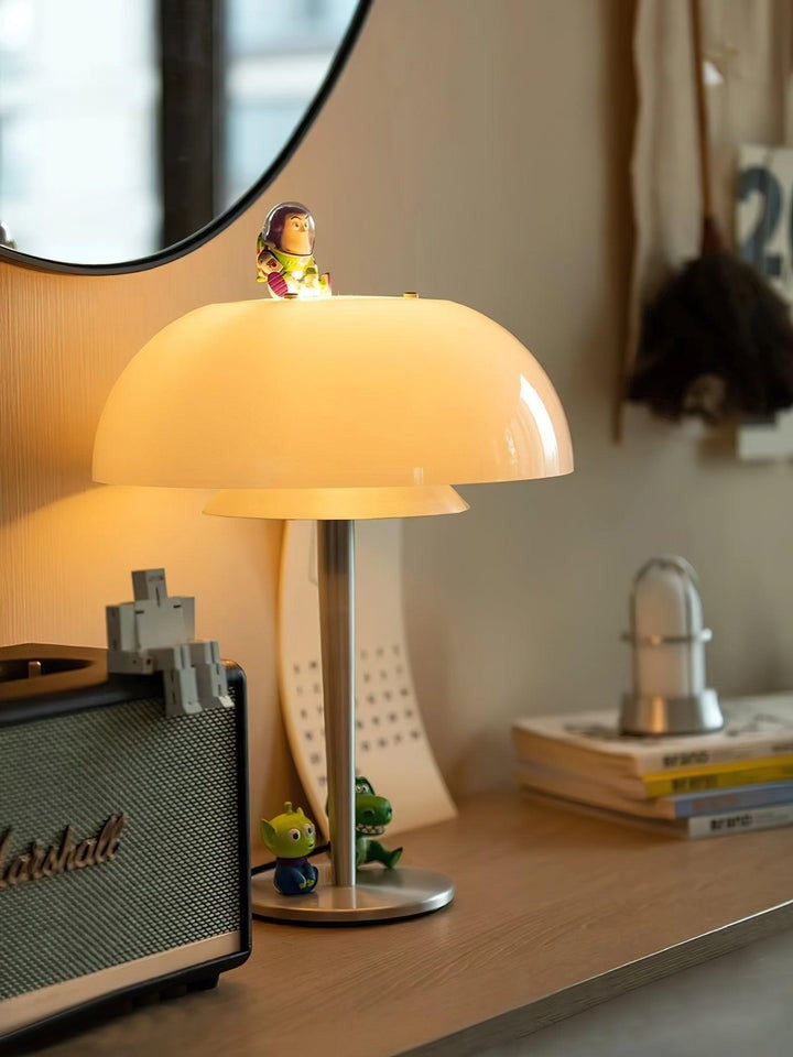 Modern Aluminum & Glass Table Lamp