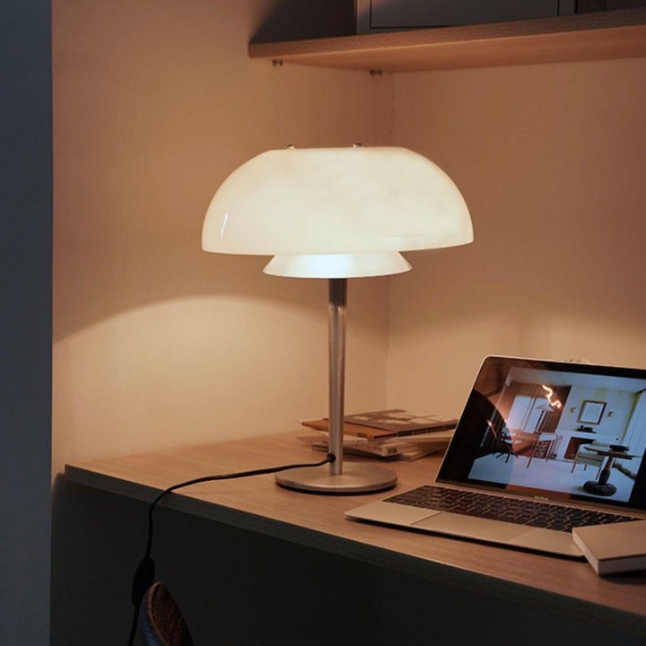 Modern Aluminum & Glass Table Lamp