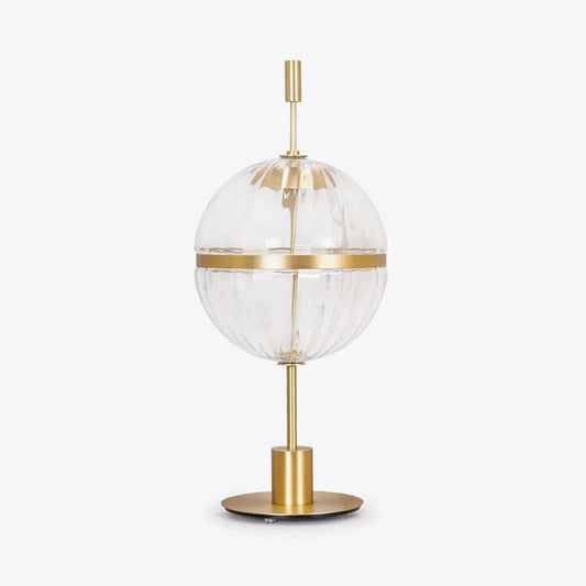 Modern Fluted Cylinder Glass LED Table Lamp
