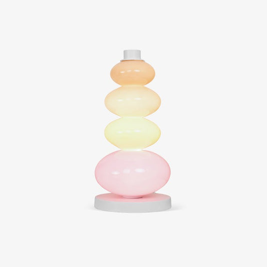 Multicolor Marble & Glass Candy Table Lamp