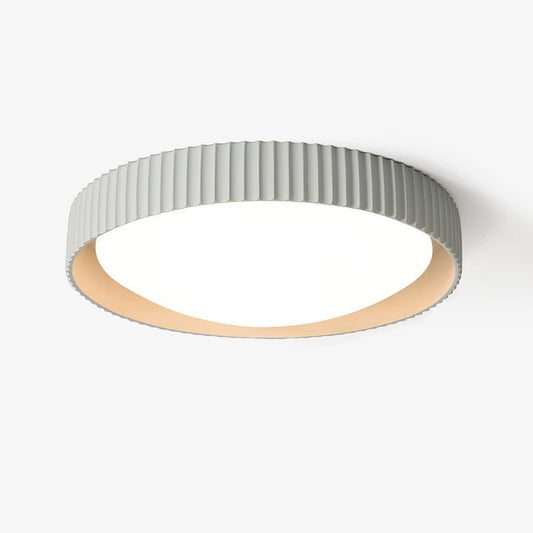 Ribbed Acrylic LED Ceiling Light with Resin Frame