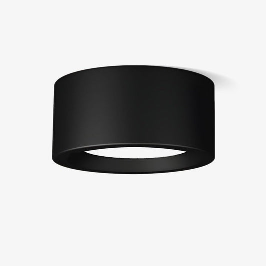 Round Surface-Mount LED Ceiling Light – Black & White Finish