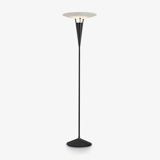 Slim Torch-Style Metal LED Floor Lamp