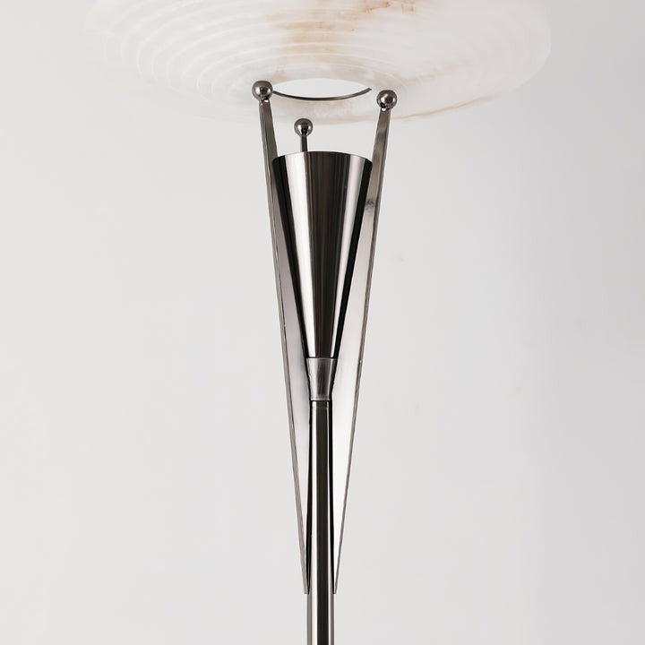 Slim Torch-Style Metal LED Floor Lamp