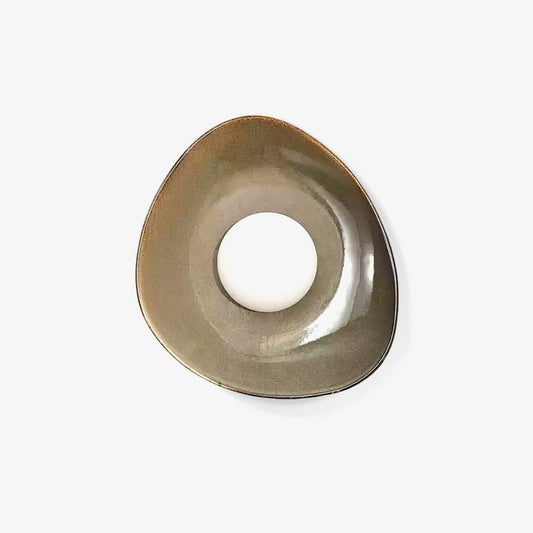 Stone-Inspired Ceramic Disc LED Wall Sconce