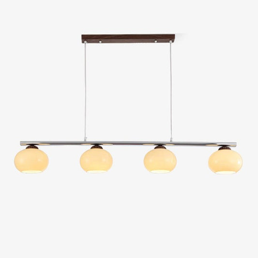 Transparent Globe Dining Chandelier with Adjustable Height