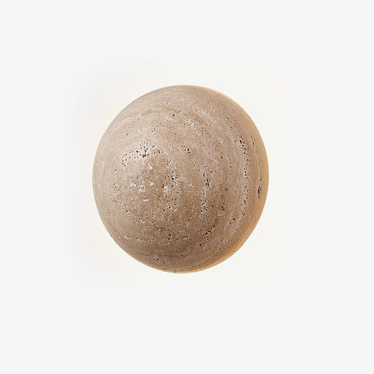 Travertine Sphere LED Wall Sconce