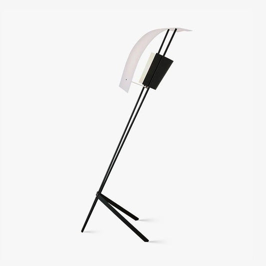 Tripod Floor Lamp with Brass Oval Diffuser